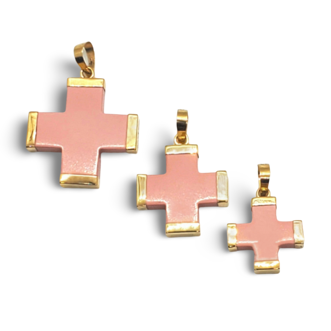 Rose Cross Charm (Large)