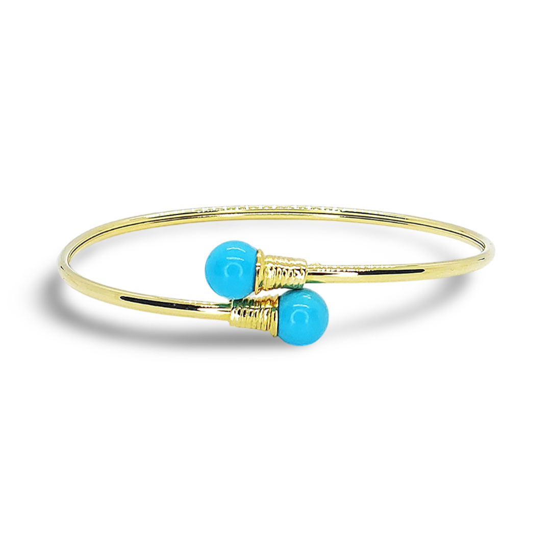 Twin-Turquoise Bangle