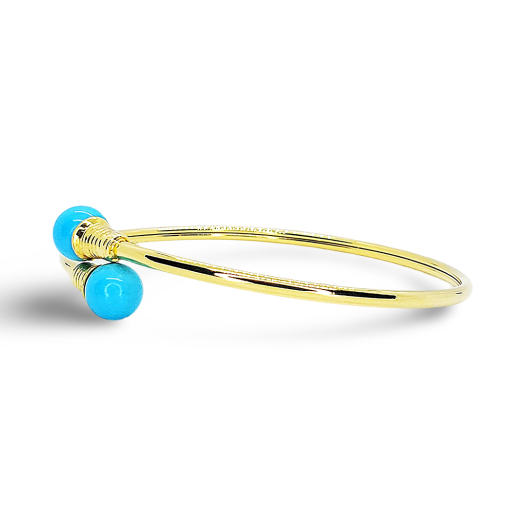 Twin-Turquoise Bangle