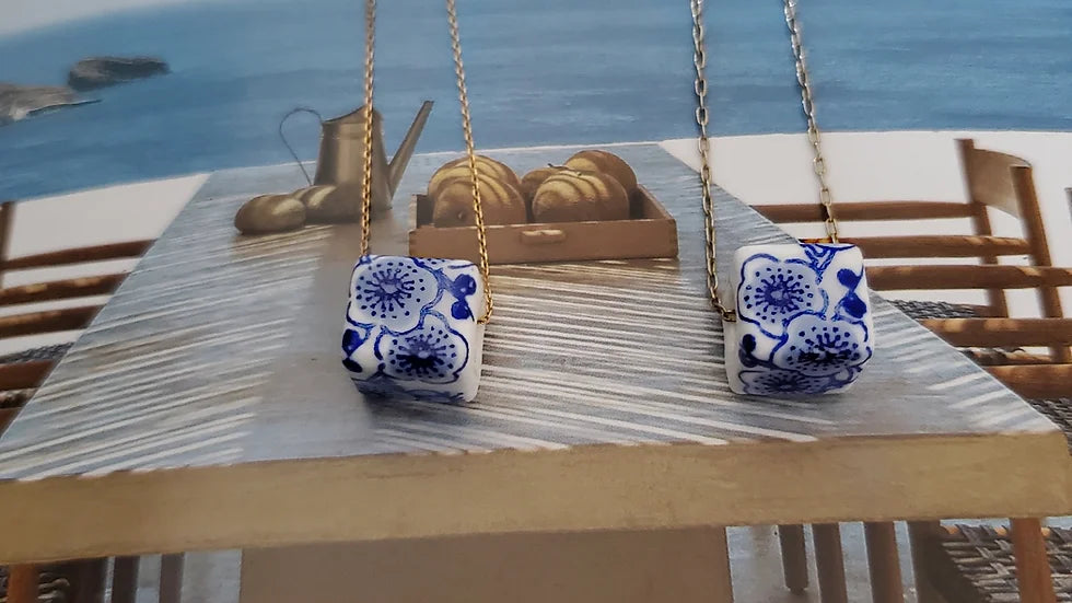 Santorini Flowers Protection Necklace