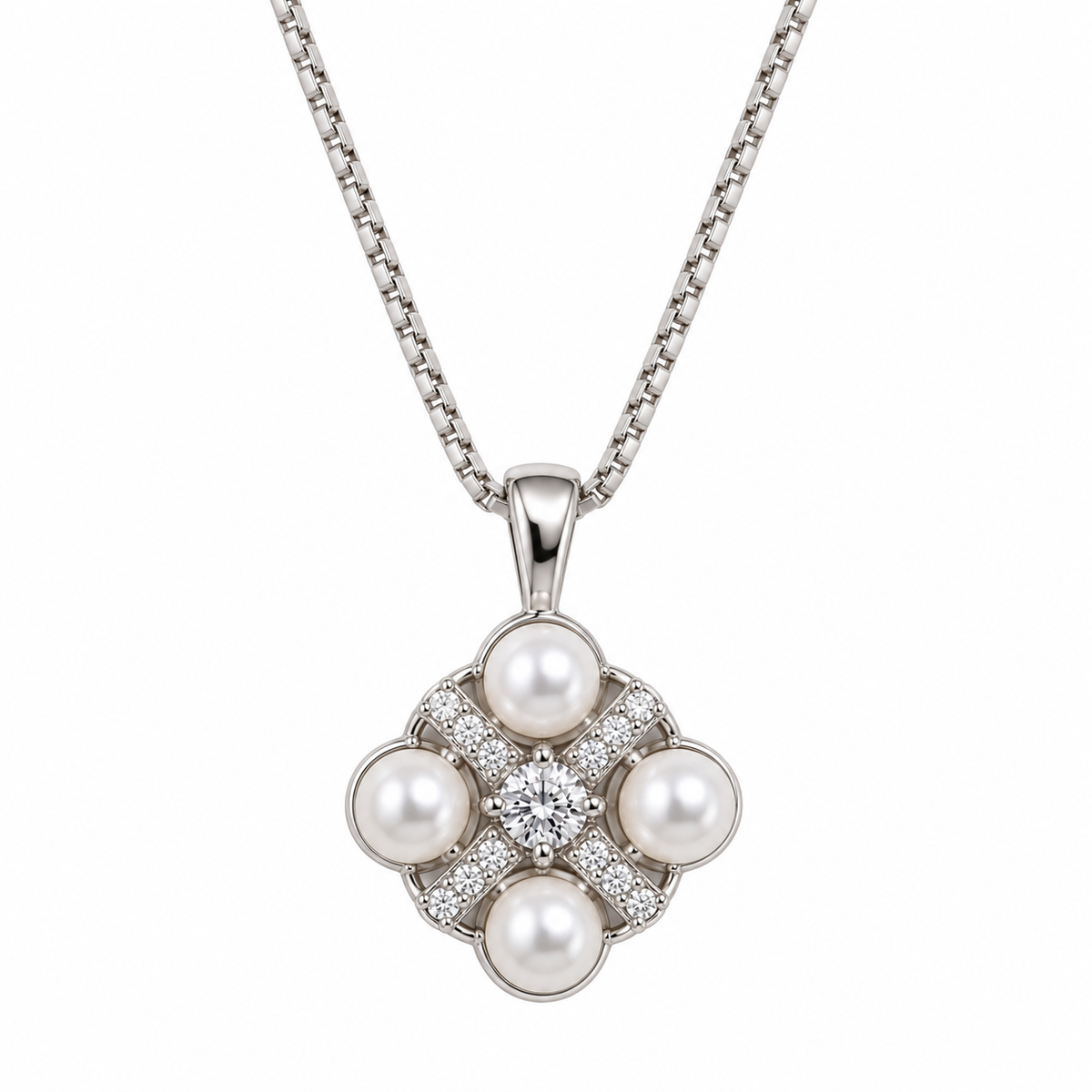 Cross My Pearls Necklace