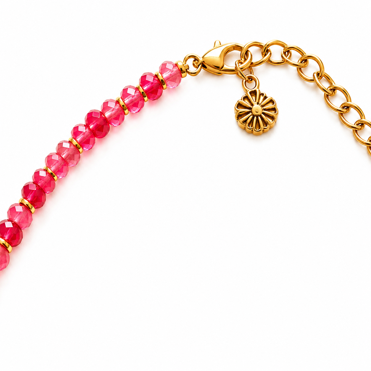 Karpouzi Kiss Pink Tourmaline Beaded Necklace