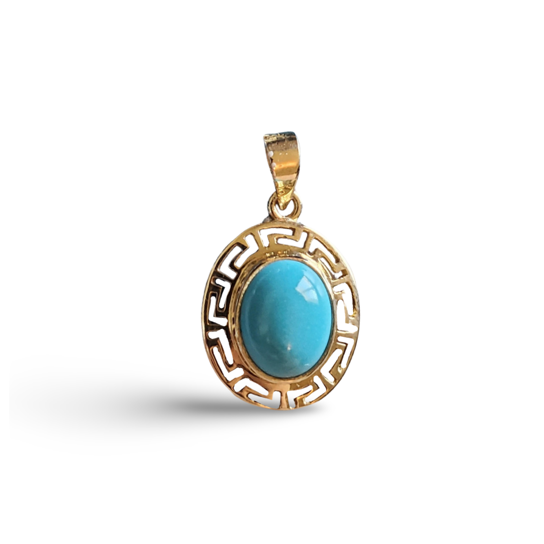 Turquoise Meandros Charm
