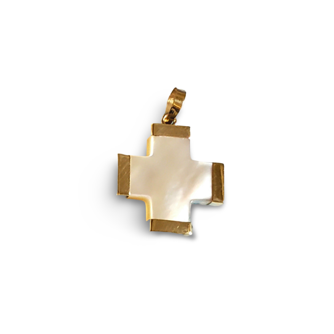 Mother of Pearl Cross Charm (Extra Large)