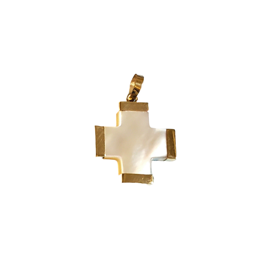 Mother of Pearl Cross Charm (large)