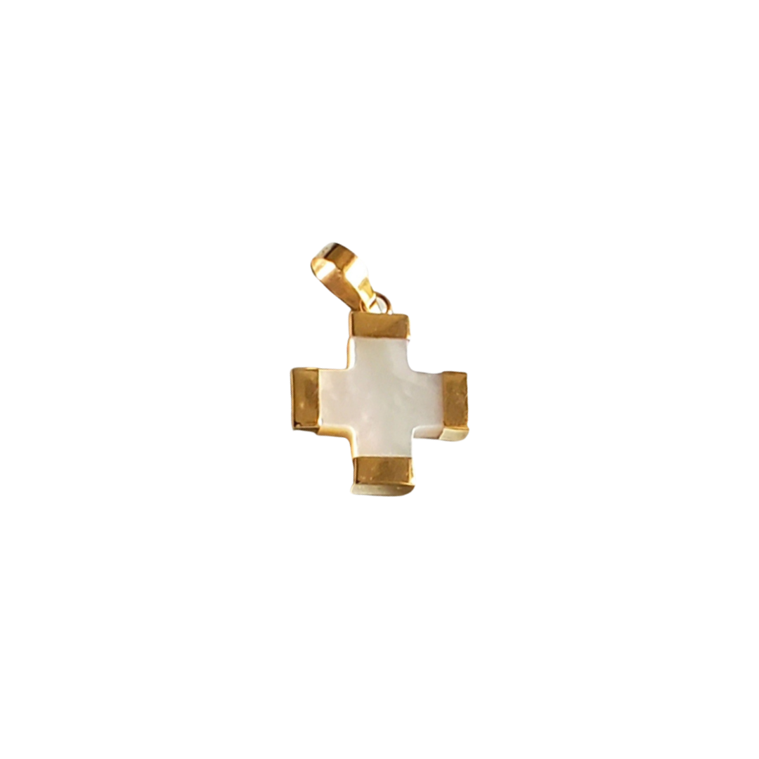 Mother of Pearl Cross Charm (small)