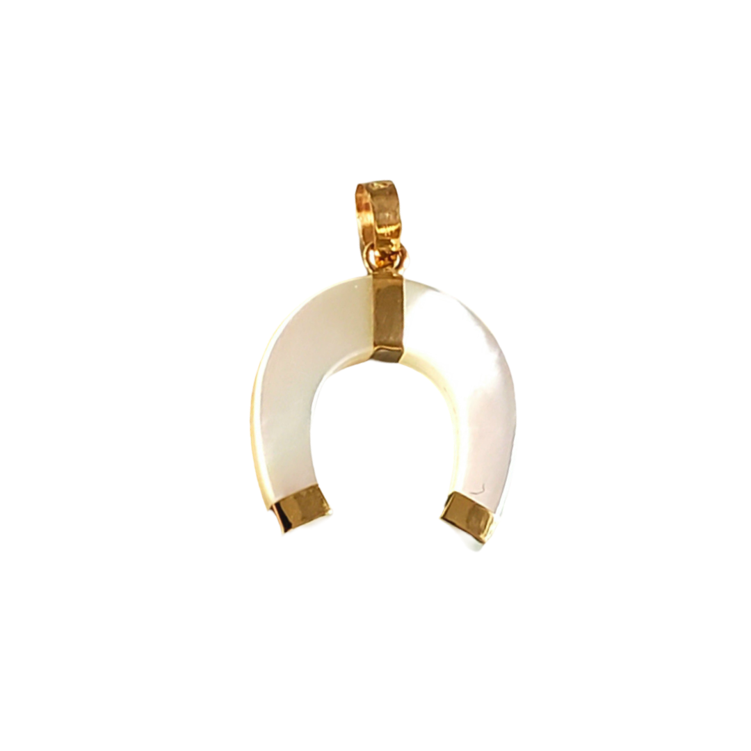 Mother of Pearl Horseshoe Charm