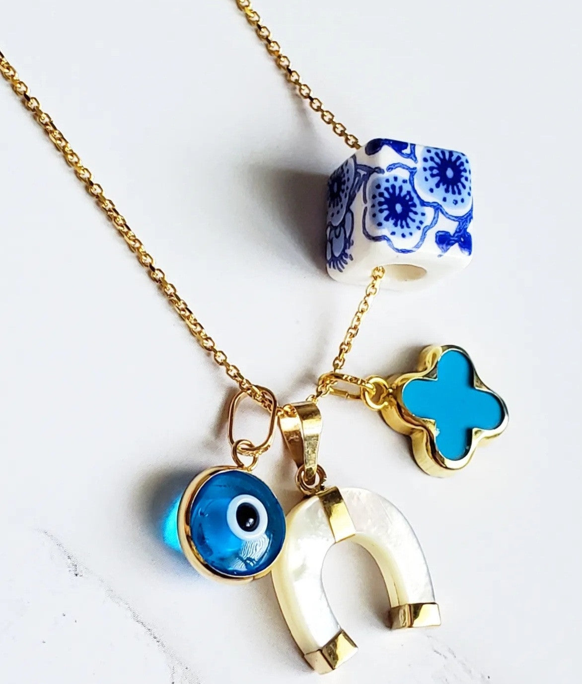 Mother of Pearl Horseshoe Charm