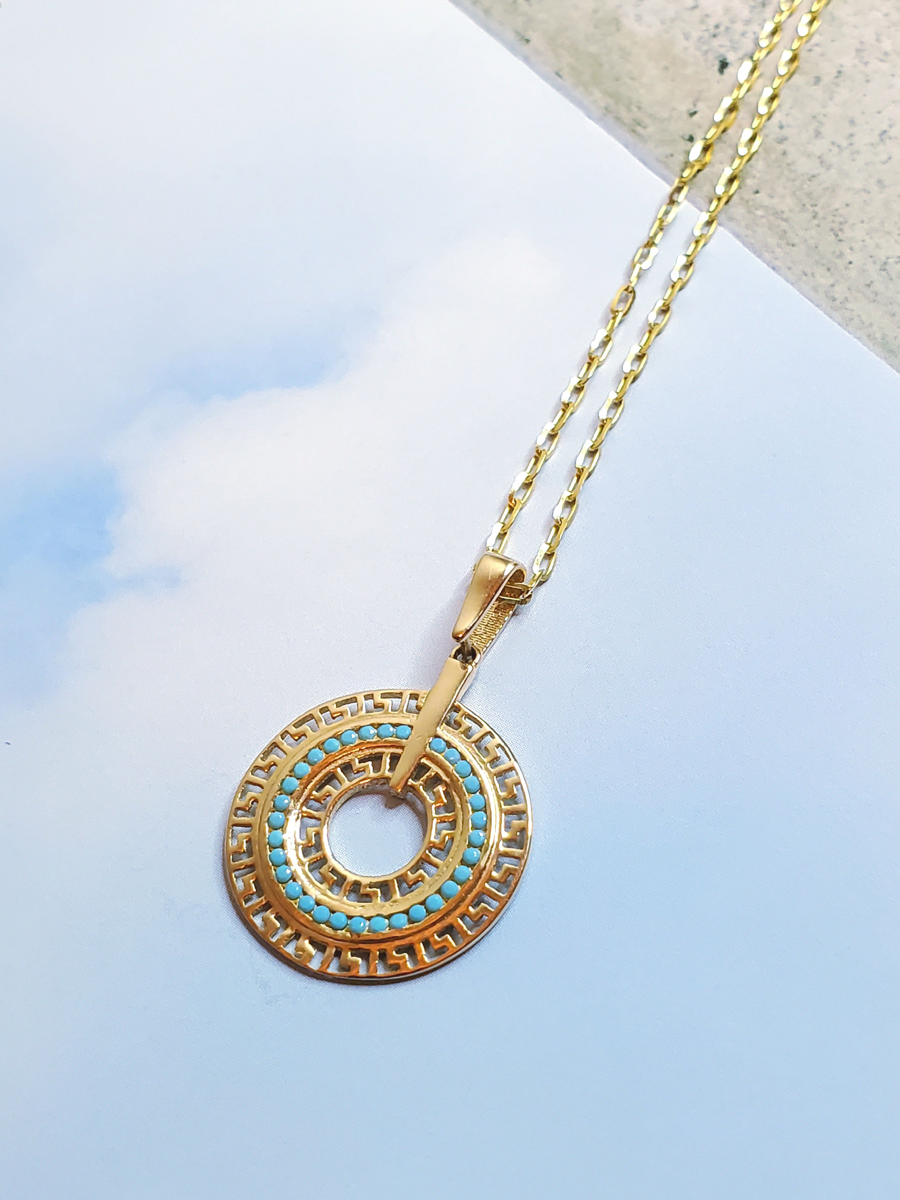 Greek Circle of Life Pendant