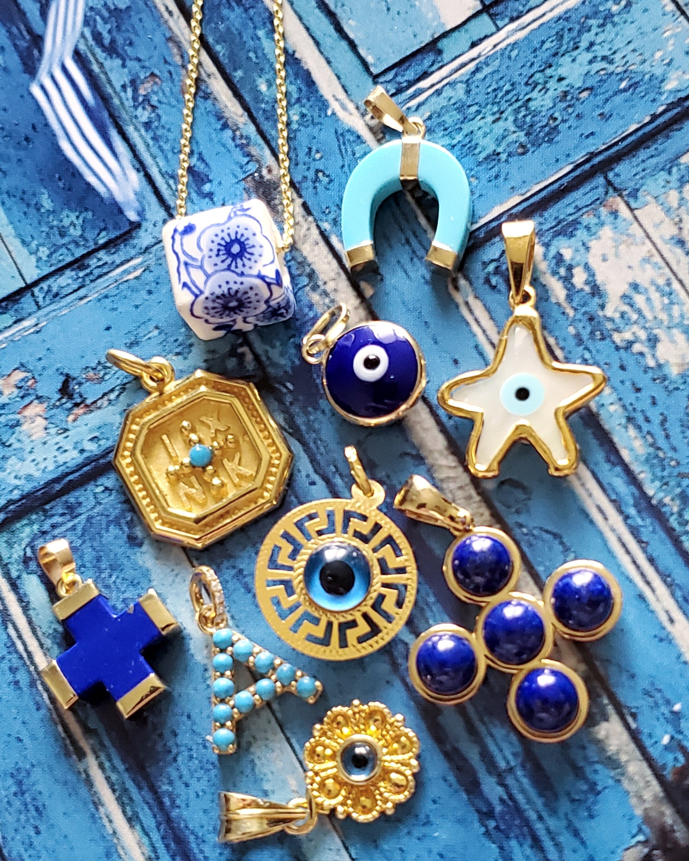 Meandros Evil Eye Charm