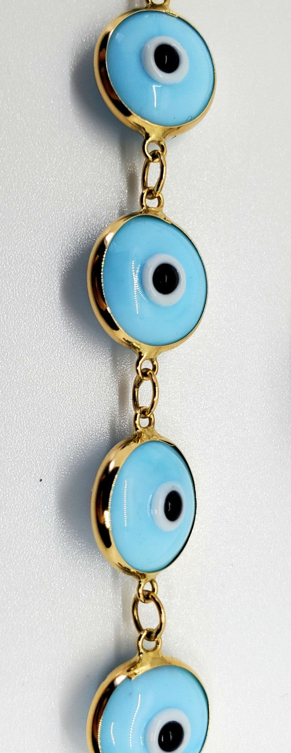 Baby Blue Evil Eye Bracelet