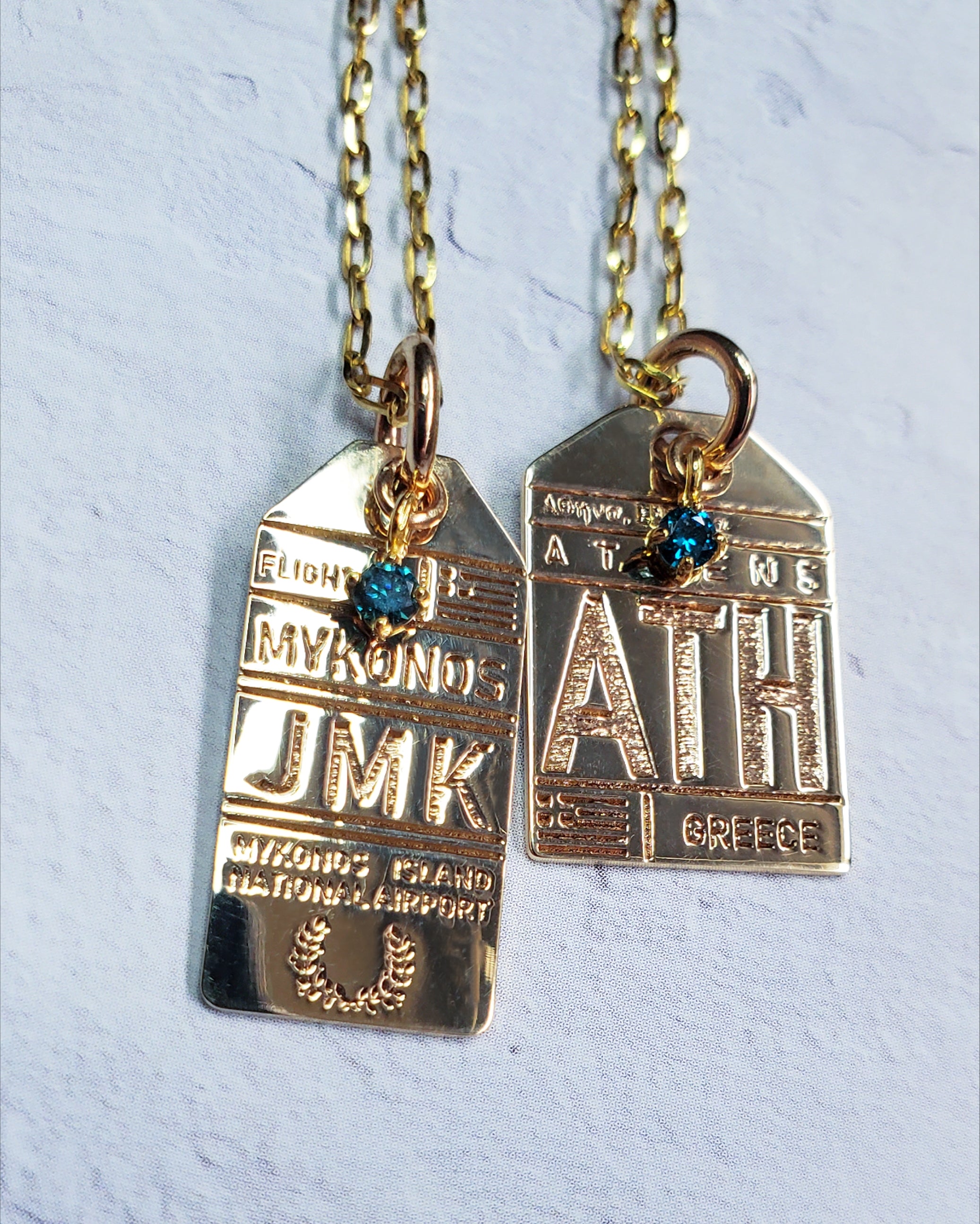 Blue Diamond Athens Luggage Tag
