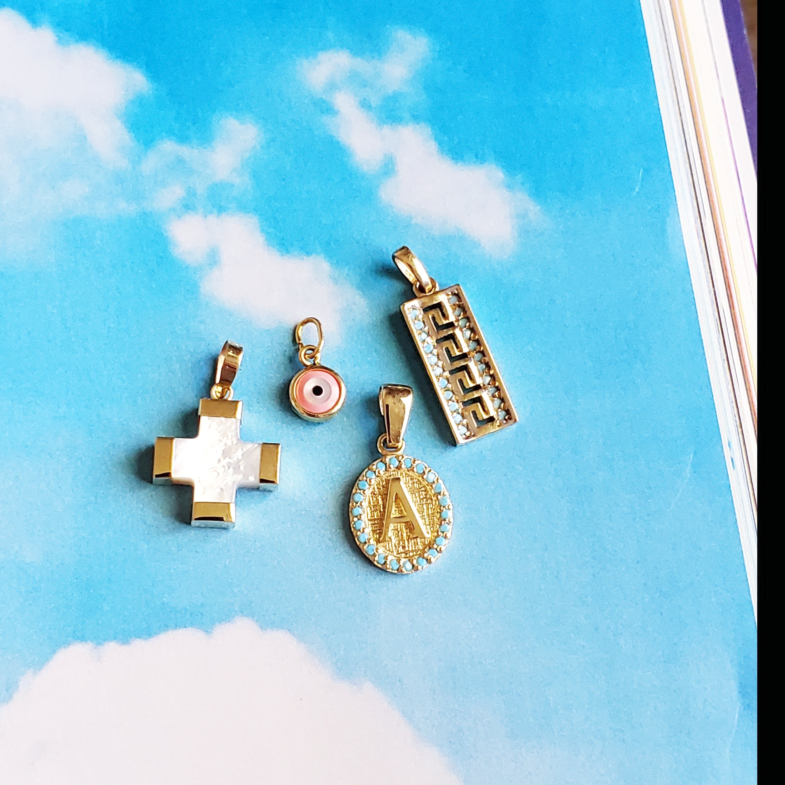 Micro Greek Key Tag