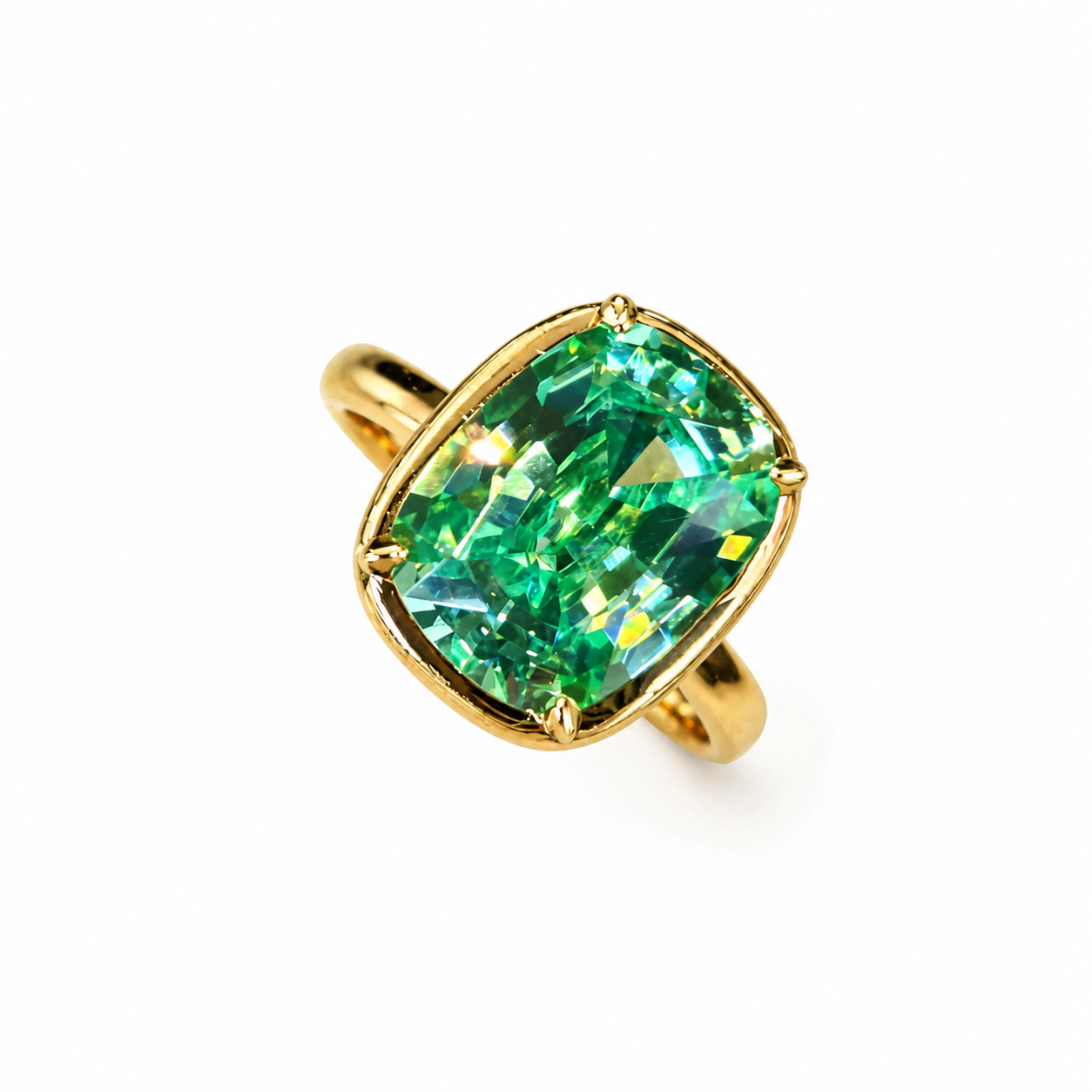 "Neon Green Waters" Paraiba Tourmaline Ring