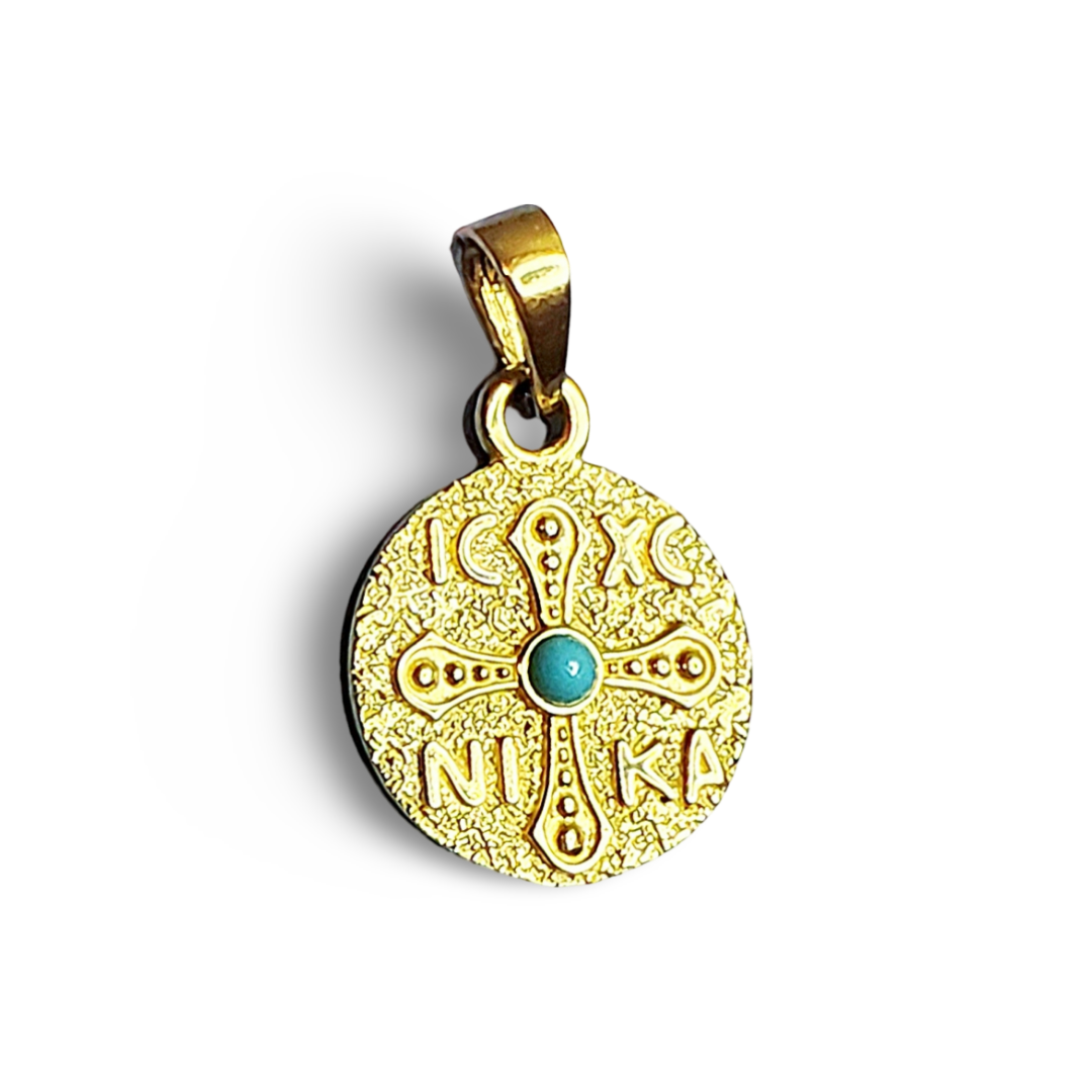 Byzantine Turquoise Coin (Konstantinato) Charm