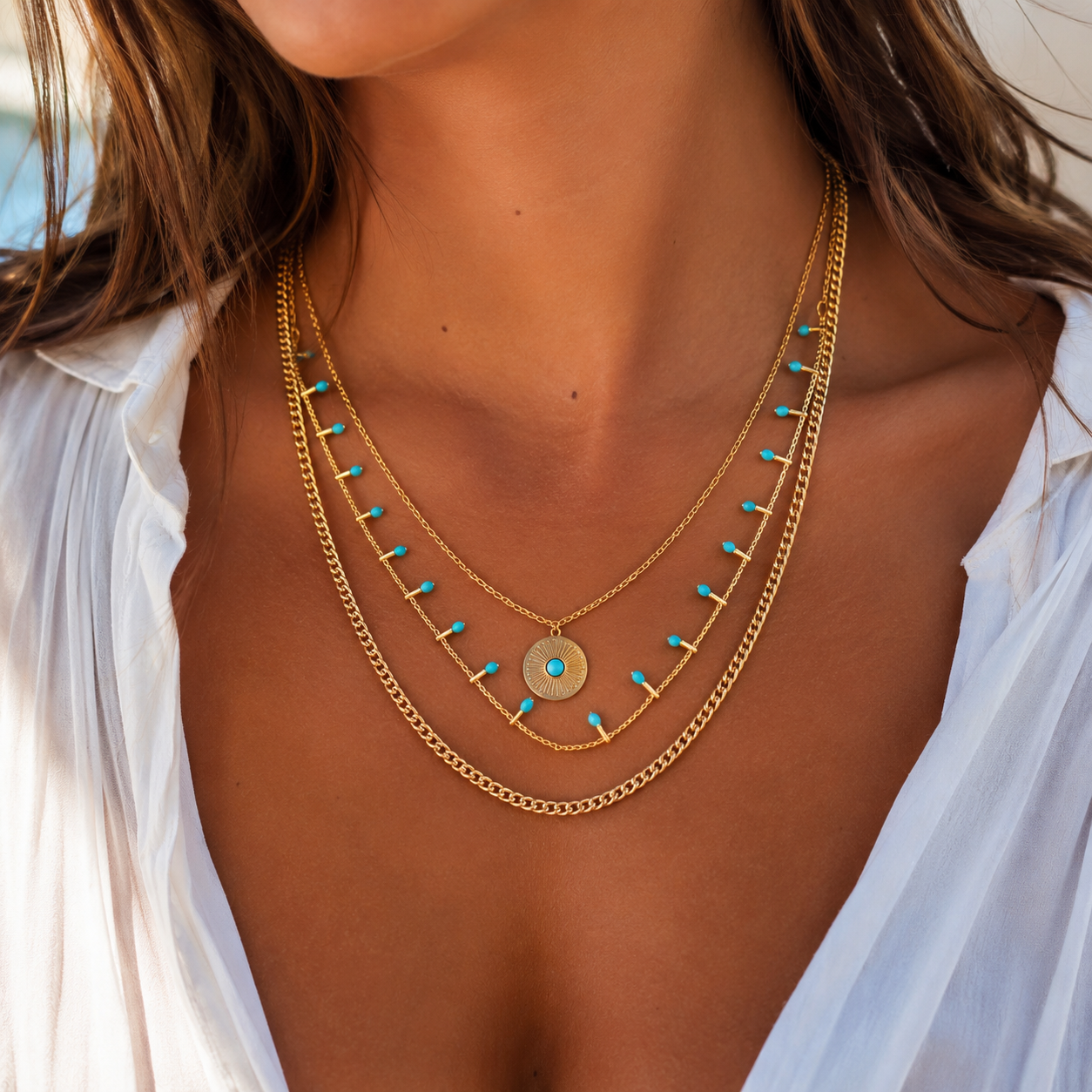 Aegean Sunstack Necklace