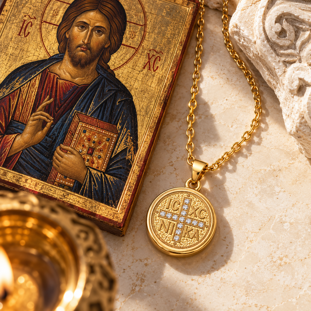 Byzantine Flip Coin Necklace