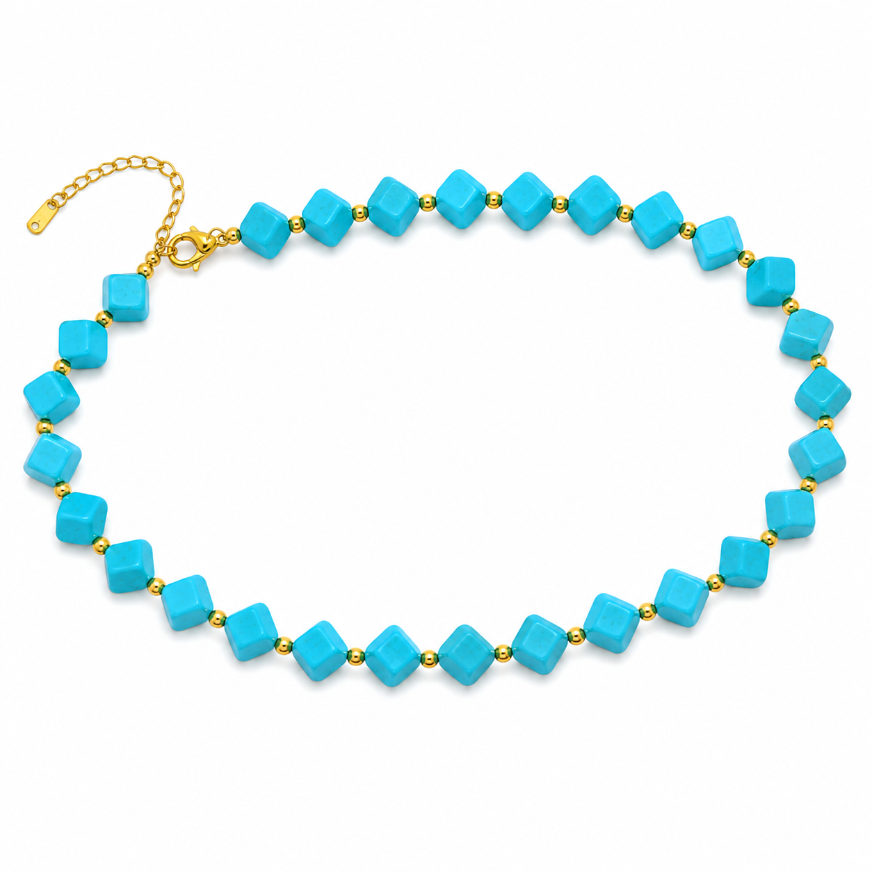Turquoise Tiles Necklace