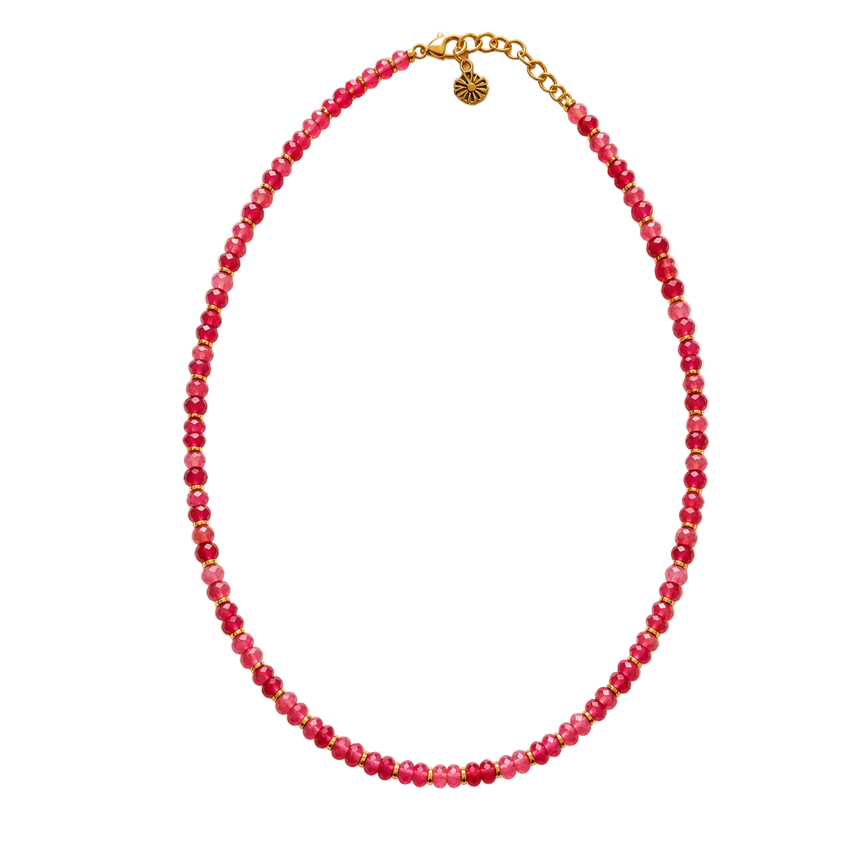 Karpouzi Kiss Pink Tourmaline Beaded Necklace
