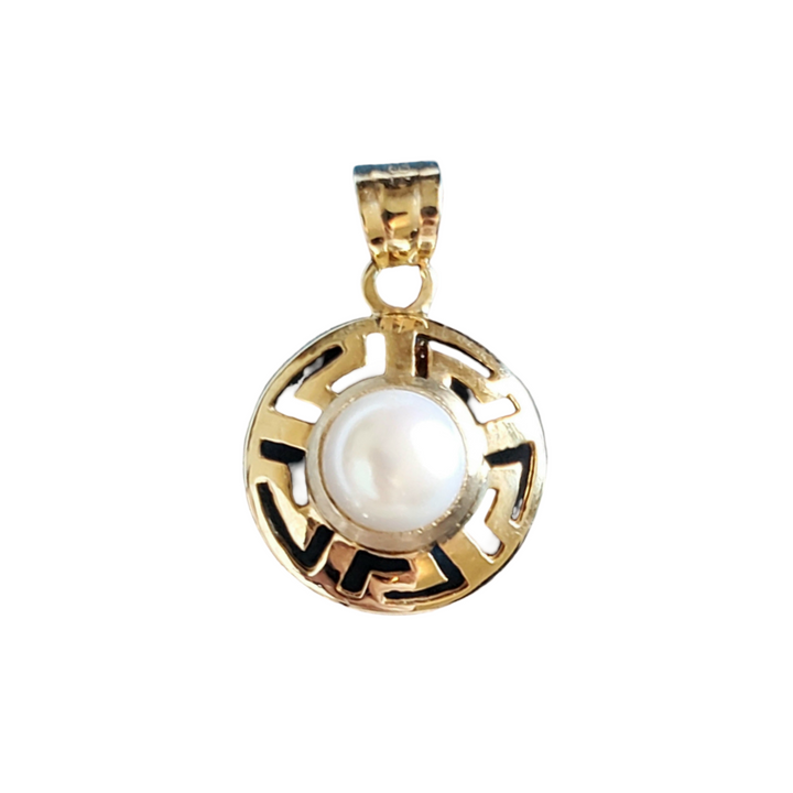 Pearl Meandros Charm