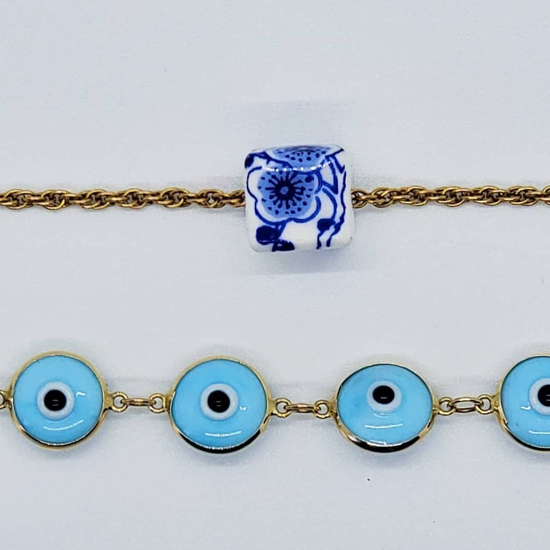 Baby Blue Evil Eye Bracelet