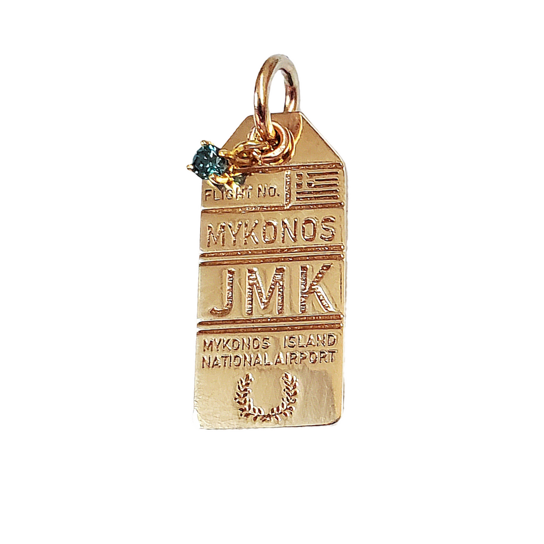 Blue Diamond Mykonos JMK Luggage Tag